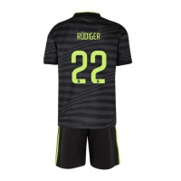 Dres Real Madrid Antonio Rudiger #22 Rezervni za djecu 2022-23 Kratak Rukav (+ kratke hlače)